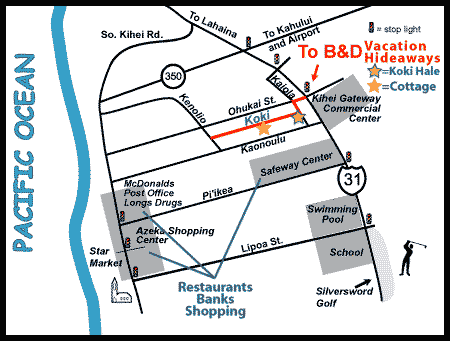 Map to B&D Cottage